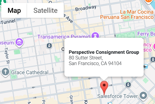 Map showing Perspective Consignment Group at 80 Sutter Street, San Francisco, CA 94104